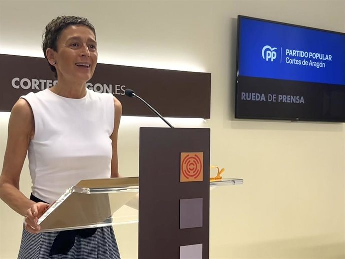 La portavoz del PP en las Cortes de Aragón, Ana Marín.