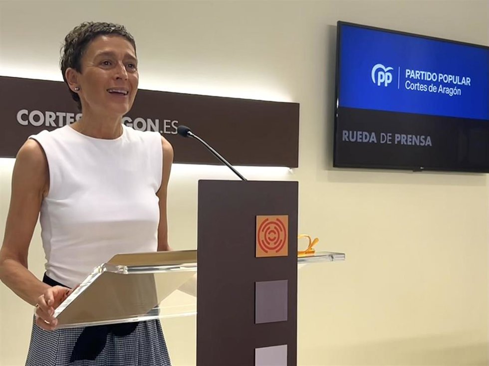 La portavoz del PP en las Cortes de Aragón, Ana Marín.