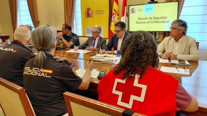 Reunión de coordinación del dispositivo de seguridad de Músicos en la Naturaleza 2026, que se celebrará el sábado 4 de julio en Hoyos del Espino (Ávila).