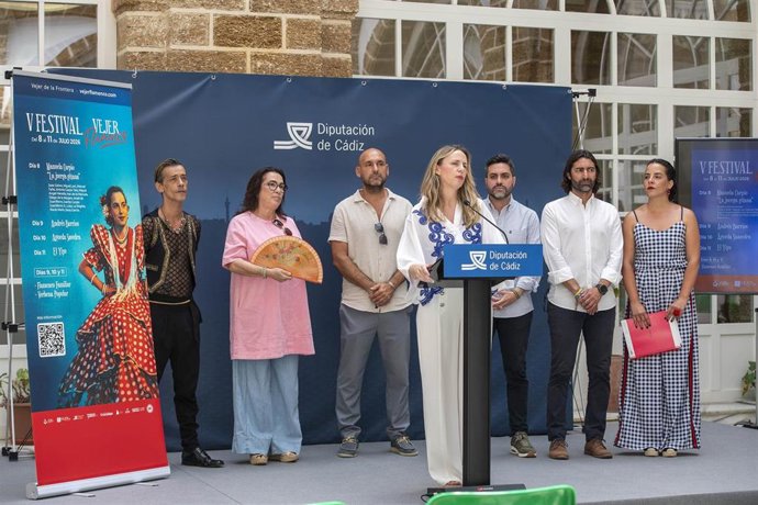 Vanesa Beltrán en la presentación de Festival Vejer Flamenco.