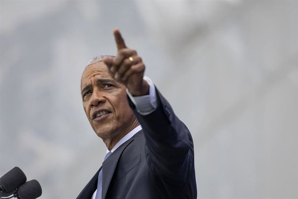 El expresidente de EEUU Barack Obama en la inauguración de su centro.