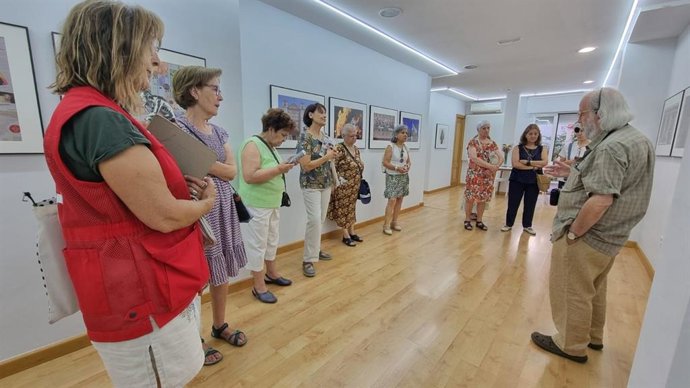 Visita a una sala de exposiciones en el marco de 'Un verano conociendo tu ciudad' de Cruz Roja.