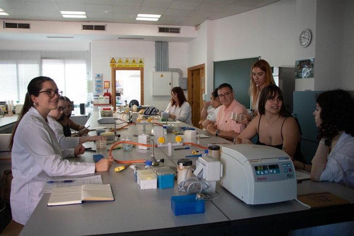 Alumnado de la primera edición del curso 'Modelos genéticos en investigación, de la bacteria al ratón', durante las sesiones prácticas en el Centro Andaluz de Biología del Desarrollo, en el campus de la UPO en Dos Hermanas