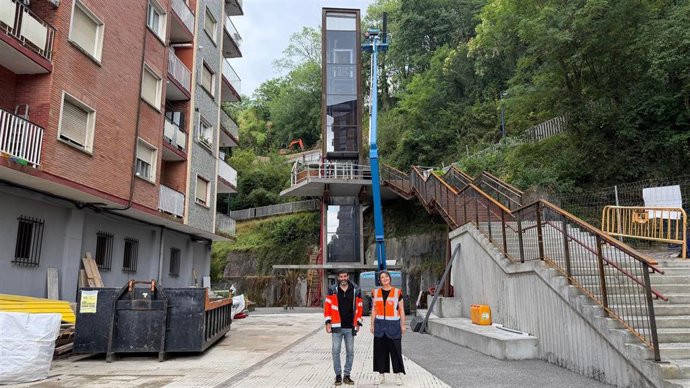 Las obras de los ascensores urbanos que unirán Pontika, Luis Mariano e Igantzi de Errenteria "avanzan según lo previsto"