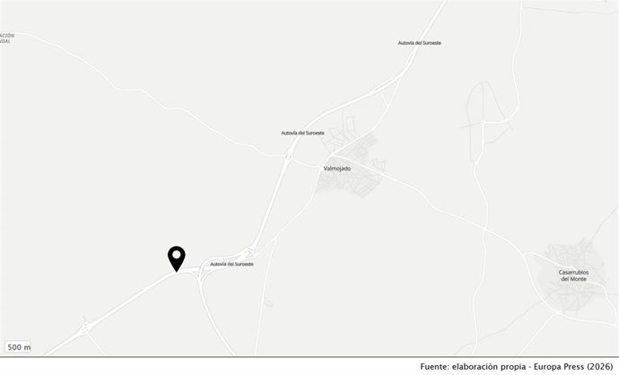 El accidente se ha producido en el kilómetro 47 de la A-5 en dirección Extremadura.