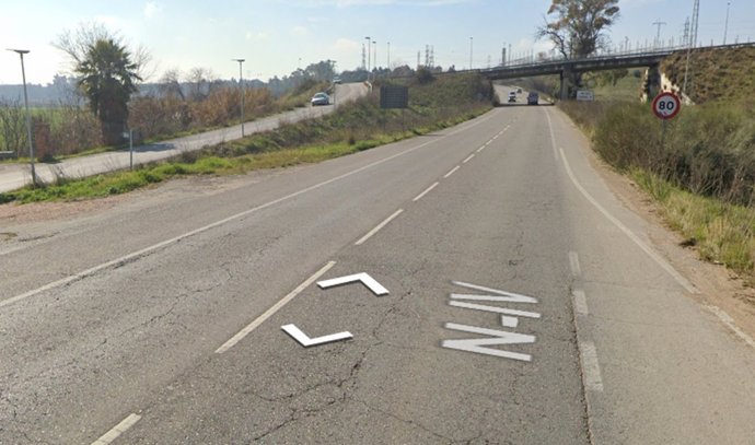 Punto de la N-IVA donde ha ocurrido el accidente.