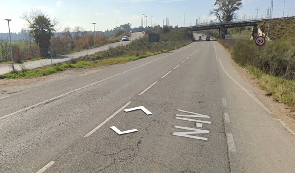 Punto de la N-IVA donde ha ocurrido el accidente.