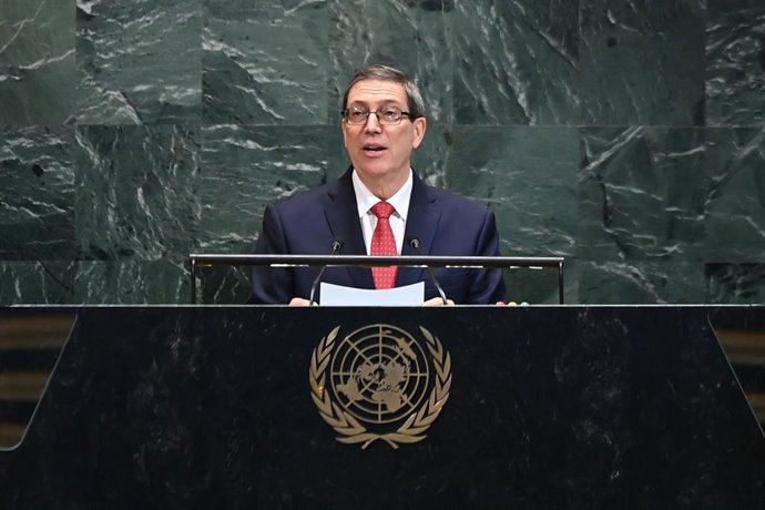 Archivo - Arquivo - NAÇÕES UNIDAS, 28 de setembro de 2025  -- O ministro das Relações Exteriores de Cuba, Bruno Rodríguez Parrilla, profere um discurso durante o Debate Geral da 80ª sessão da Assembleia Geral das Nações Unidas (AGNU) na sede da ONU em Nov