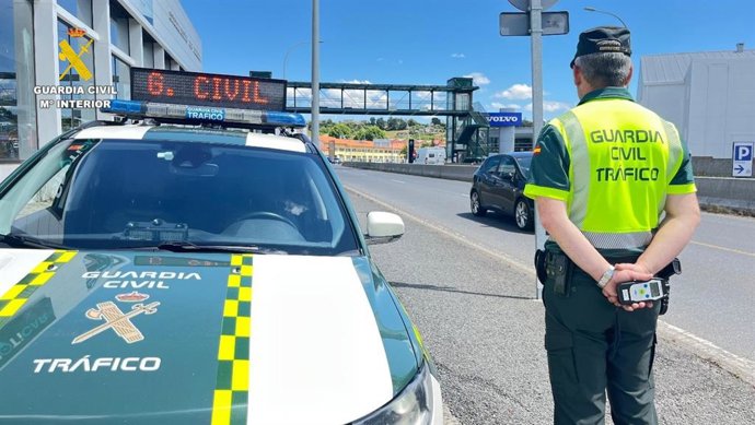 Control de tráfico de la Guardia Civil en la provincia de A Coruña