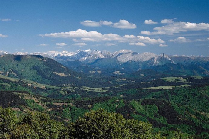 Vista del valle de Roncal y Salazar.