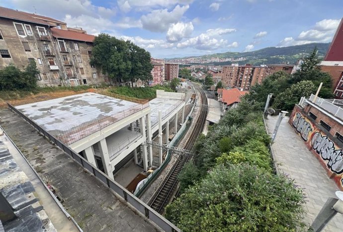 Obras en la estación de Bidebieta-Basauri