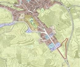 Mapa de la zona en la que se modifica el planeamiento urbanístico