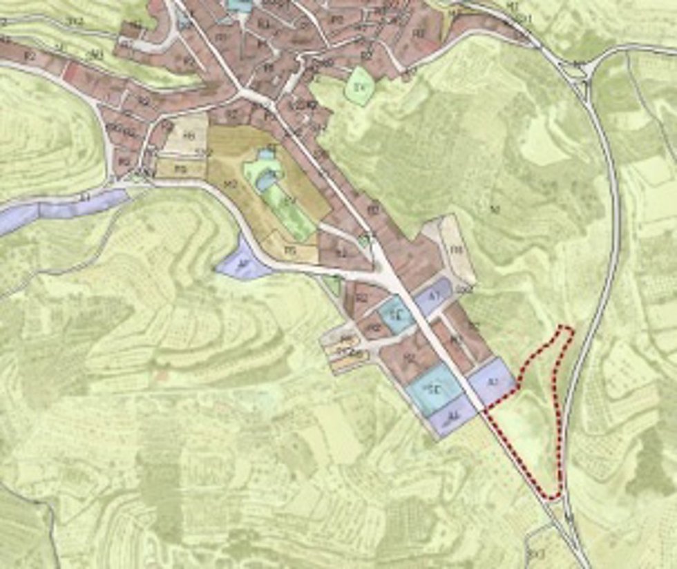 Mapa de la zona en la que se modifica el planeamiento urbanístico