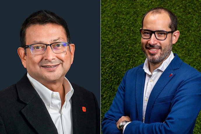 Subhendu Basu, CEO de Telum Therapeutics, y Roberto Díez, fundador y COO de Telum