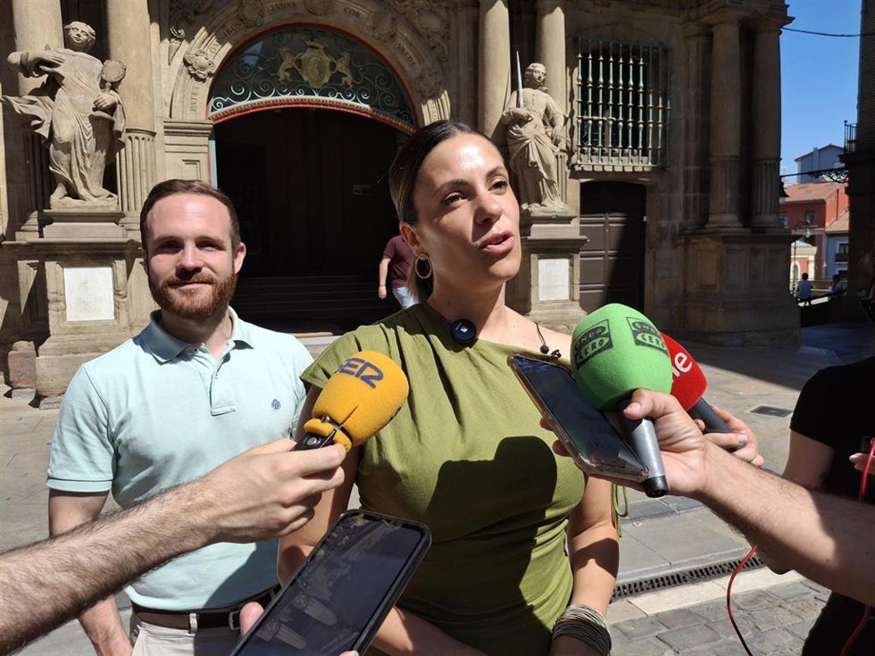 Archivo - La portavoz del PSN en el Ayuntamiento de Pamplona, Marina Curiel.