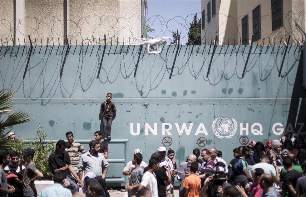 Archivo - Imagen de archivo de una oficina de la UNRWA en Gaza.