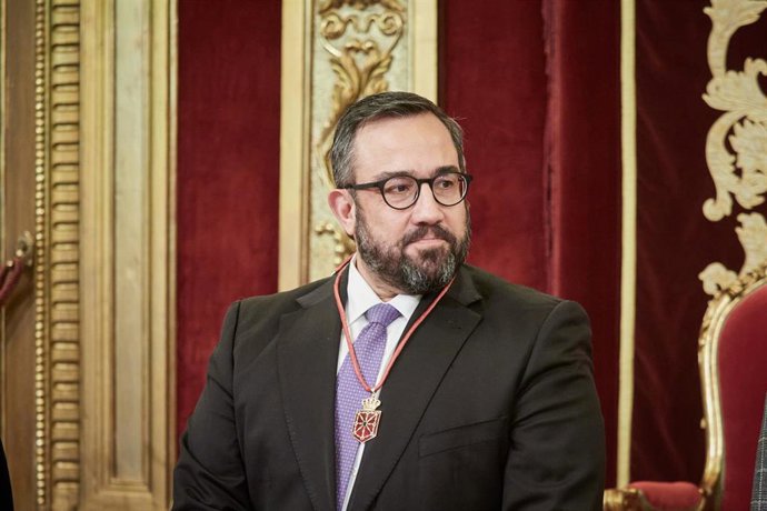 Archivo - El vicepresidente primero, consejero de Presidencia e Igualdad, y portavoz del Gobierno de Navarra, Javier Remírez.