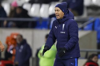 Futbol, Universidad Catolica vs Everton. Fecha 2, Copa Chile 2026. El entrenador de Universidad Catolica Daniel Garnero es fotografiado durante el partido de la Copa Chile contra Everton disputado en el Claro Arena de Santiago, Chile. 30/06/2026 Andres