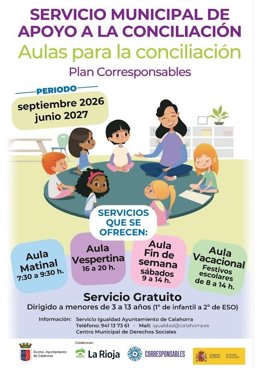 Abierto el plazo para inscribirse en las 'Aulas para la conciliación' de Calahorra desde este miércoles, 1 de julio