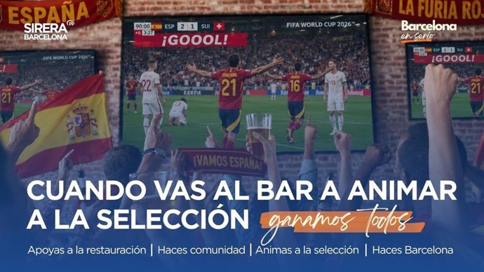 Campaña del PP en Barcelona 'Cuando vas al bar a ver a la Selección, ganamos todos'