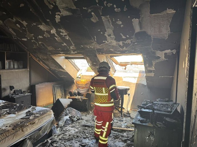 Incendio en una vivienda de San Lorenzo de El Escorial