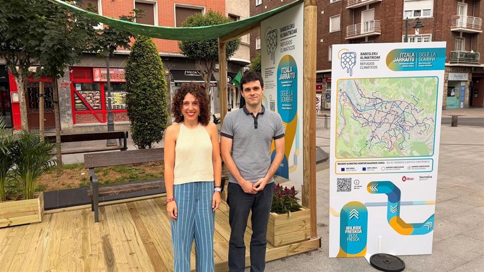 La edil de Movilidad y Sostenibilidad de Bilbao, Nora Abete, presenta la campaña "Sigue la sombra"