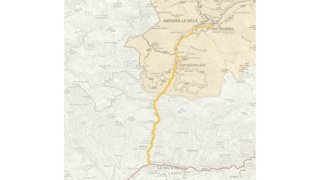El corredor tramviari entre la Seu d'Urgell (Lleida) i Andorra
