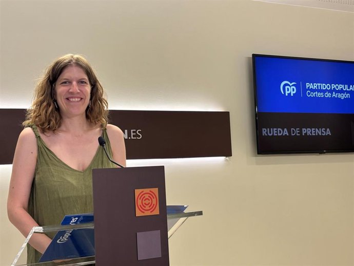 La portavoz de Educación del PP en las Cortes de Aragón, Silvia Casas.
