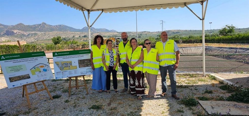 Visita a las obras de la depuradora de Pozo Alcón.