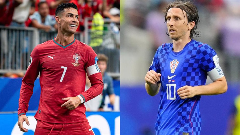 El delantero portugués Cristiano ronaldo (izquierda) y el mediocentro croata Luka Modric, en el Mundial 2026.