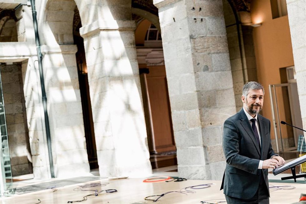 Archivo - El consejero de Presidencia, Justicia y Administración Local de la Comunidad de Madrid, Miguel Ángel García Martín, durante el encuentro informativo con los medios de comunicación celebrado en la Biblioteca de la Real Casa de Correos