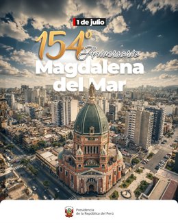 Perú.- Presidencia saluda al distrito de Magdalena del Mar por su 154° aniversario