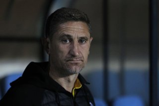 Ohiggins vs Coquimbo Unido, Fecha 8 Campeonato Nacional 2022.  El entrenador de Coquimbo Unido Patricio Graff da instrucciones a sus jugadores, durante el partido de primera division frente a Ohiggins realizado en el Estadio El Teniente de Rancagua,