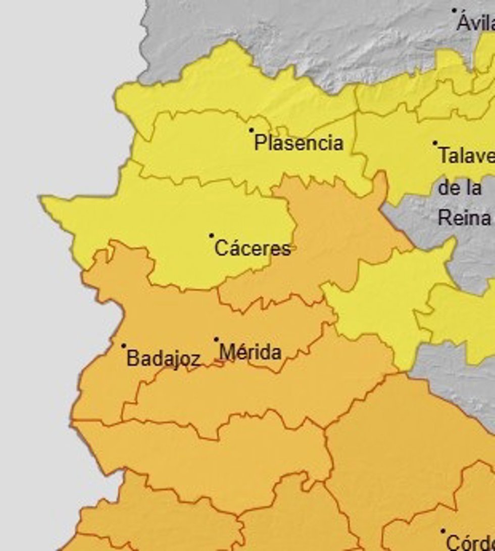 Avisos para el 2 de julio en Extremadura