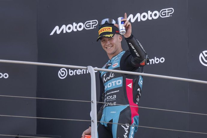 Archivo - El piloto español de Moto2 Daniel Holgado