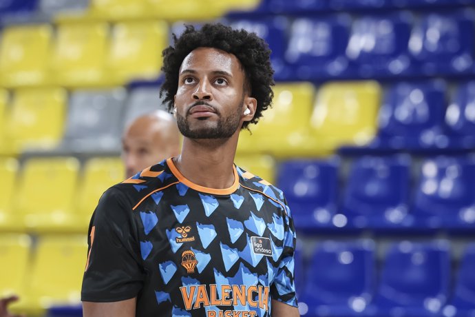 Braxton Key (Valencia Basket) ante de un partido contra el Barça en la final de la Liga Endesa 2025/26