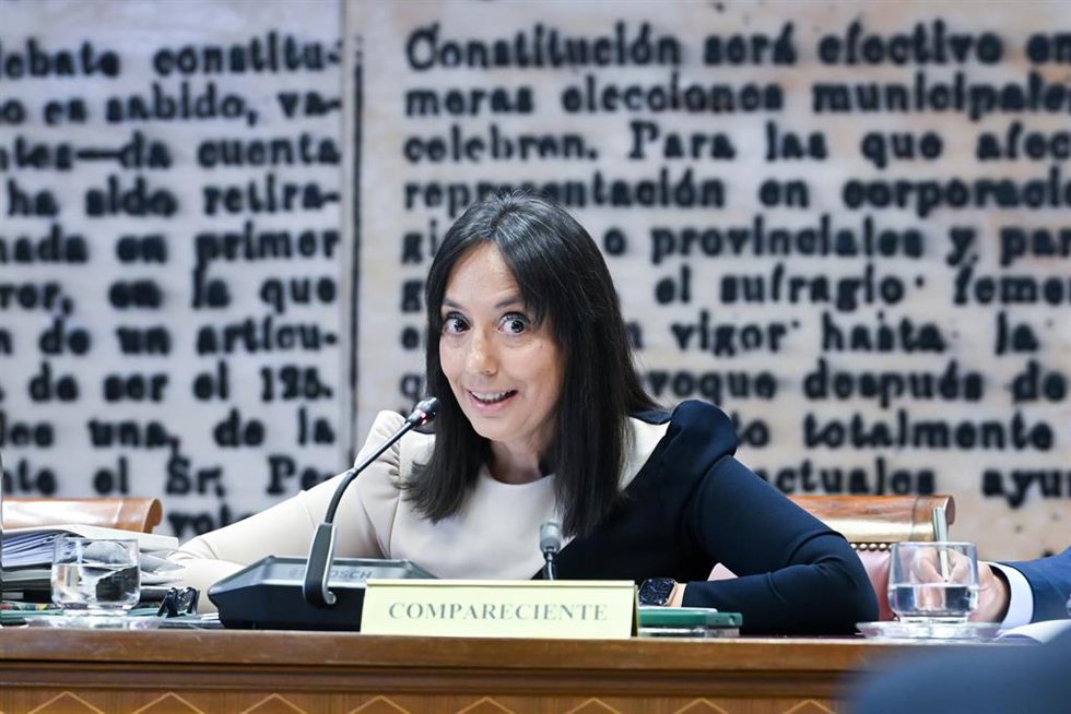 La directora general de la Guardia Civil, Mercedes González Fernández, comparece ante la Comisión de Interior, en el Senado, a 16 de junio de 2026, en Madrid (España). 