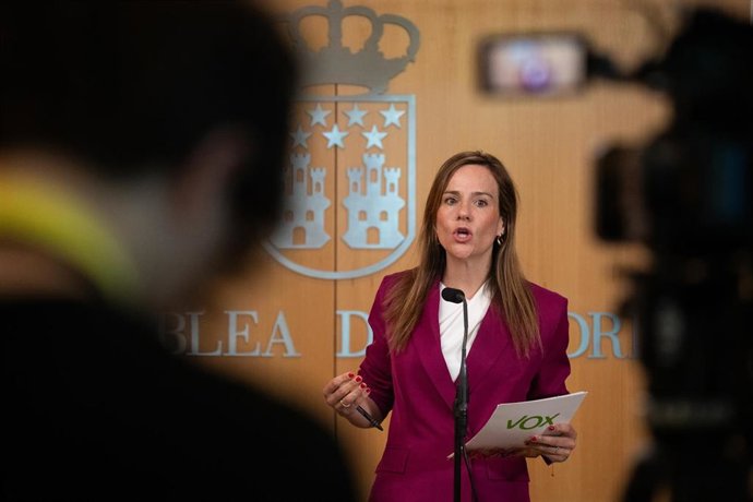 La portavoz de VOX en la Asamblea de Madrid, Isabel Pérez Moñino.