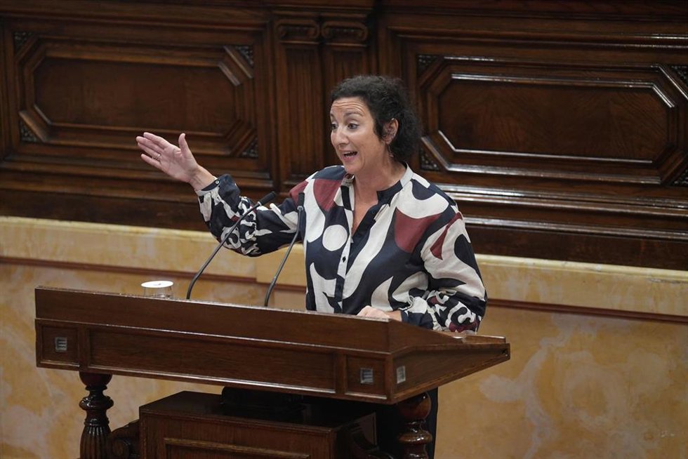 La consellera de Economía y Finanzas de la Generalitat, Alícia Romero, en su intervención durante el debate final de los Presupuestos de la Generalitat en el Parlament
