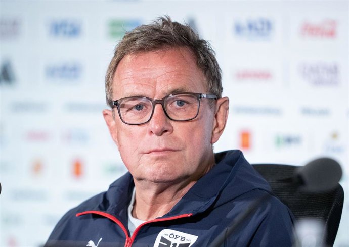 El seleccionador austriaco Ralf Rangnick durante la rueda de prensa previa al duelo de dieciseisavos de final del Mundial 2026 ante España.