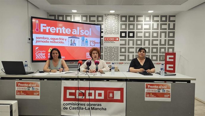 Rueda de prensa de CCOO en Guadalajara.