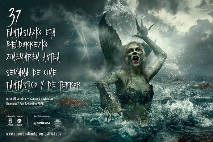 Samantha Hudson protagoniza, como una criatura marina mutante, el cartel de la Semana de Terror de San Sebastián 2026