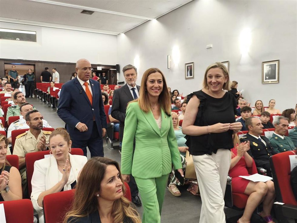 La secretaria general de Protección Civil y Emergencias del Ministerio del Interior, Virginia Barcones, durante el acto de entrega de las Medallas al Mérito de Protección Ciudadana en Castilla y León.