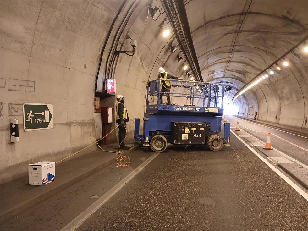 Transportes avanza en los trabajos de mejora del Túnel de Piqueras en la N-111 entre Soria y La Rioja