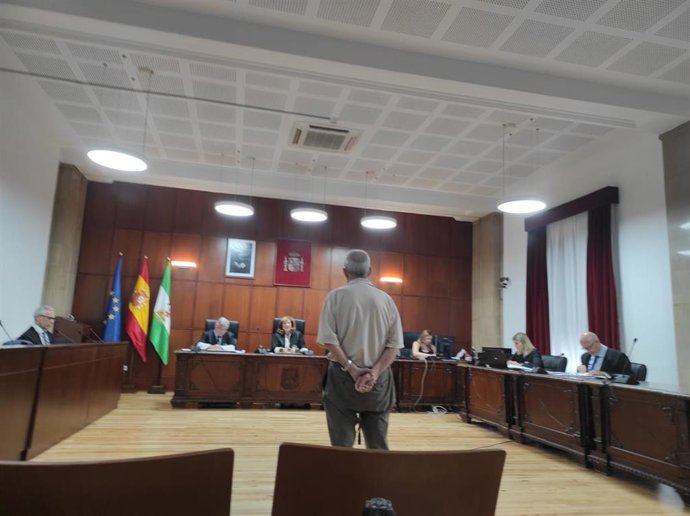 El acusado prestando declaración ante el tribunal que le ha jzugado en la Audiencia de Jaén