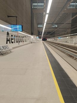 Estación de la terminal T2 del aeropuerto de Barcelona