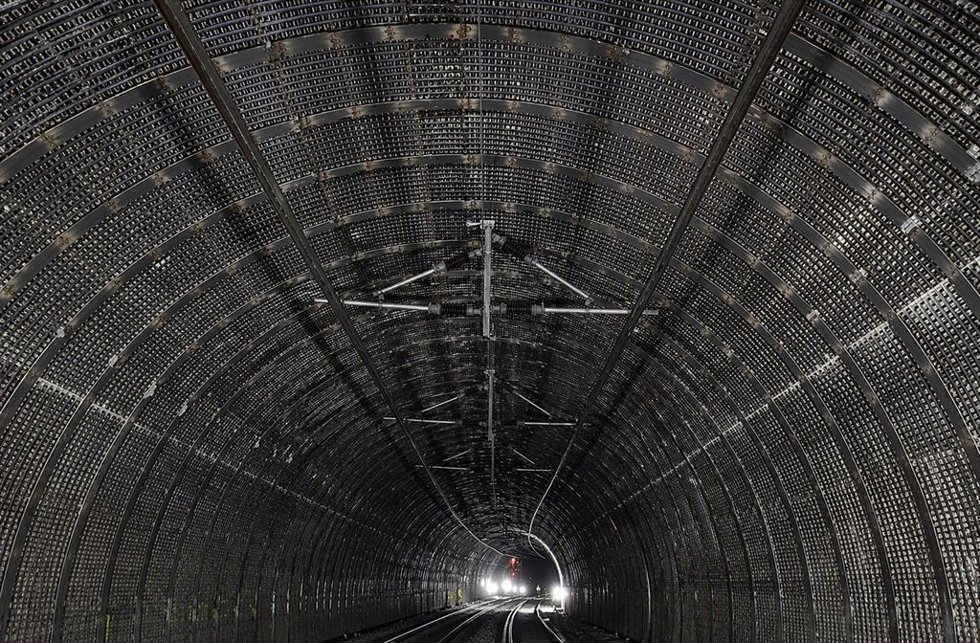 Interior del túnel de Rubí (Barcelona)