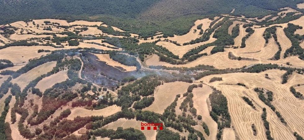 Incendio en Sant Climenç (Lleida)