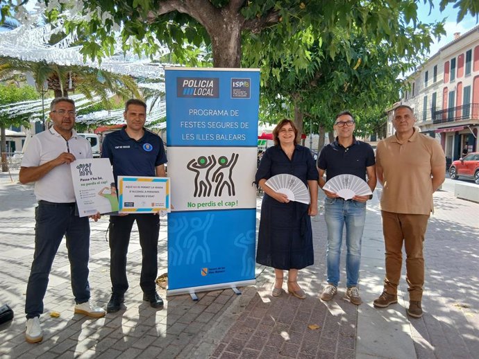 Presentación del Programa Fiestas Seguras en Campanet con motivo del Carnaval de Verano.