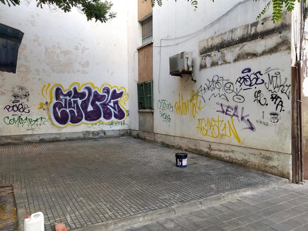 Grafitis en Son Gotleu, Palma.